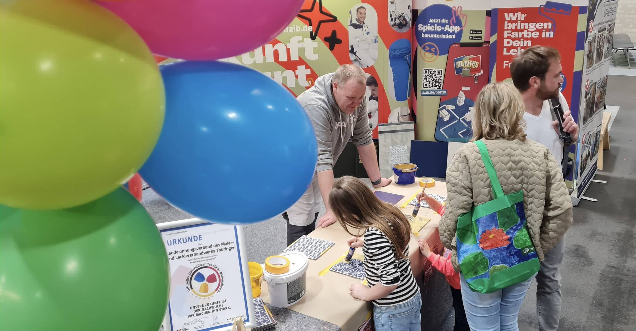 Messestand zum Ausprobieren